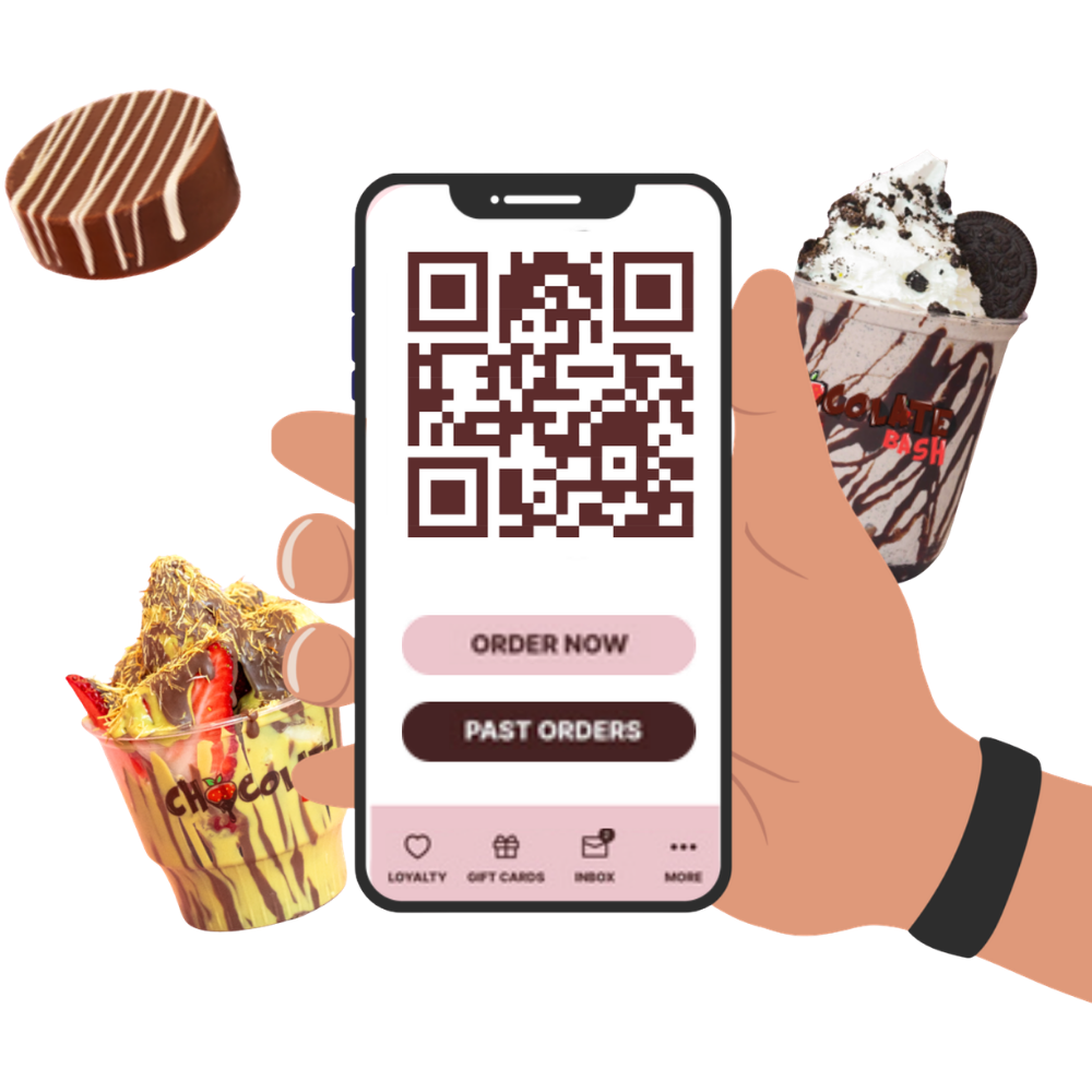 Chocolate Bash App Interface QR Showcase