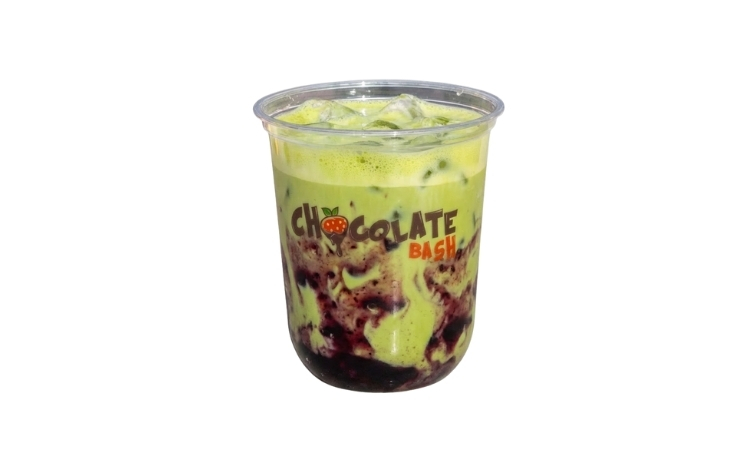 Blueberry Matcha Latte